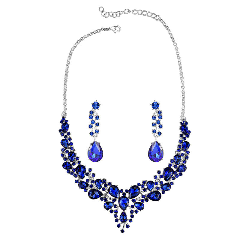 Luxuriöses Kristall-Brautschmuck-Set