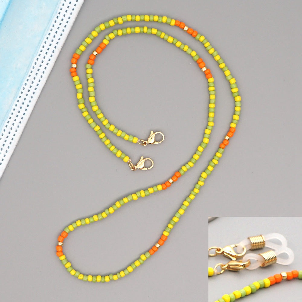 Brillen-Gesichtsmasken-Halskette, Schmuck, Perlen-Schultergurt, modische Sonnenbrillen-Schmuckkordel