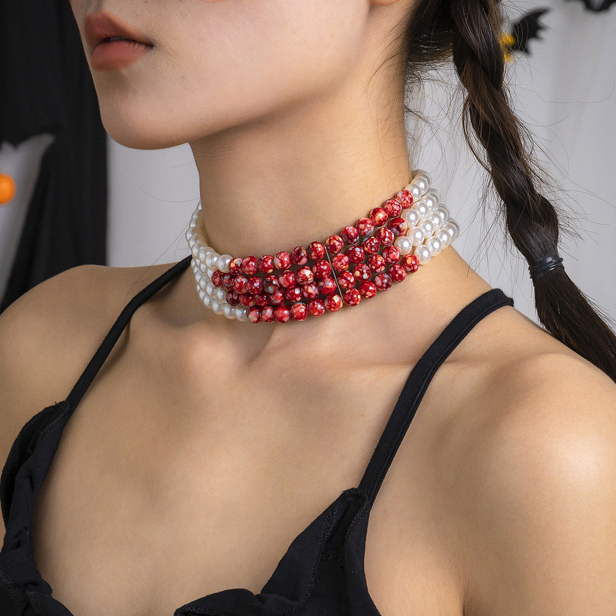 Gothic Perlenkette für Damen