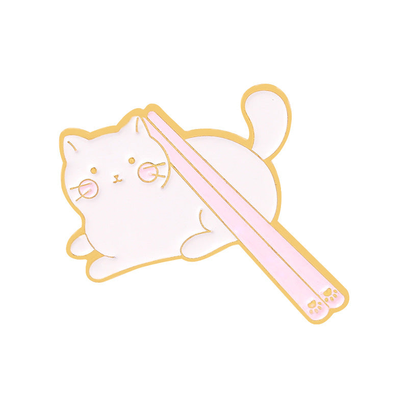 Katzenbrosche Schale Katze Abzeichen Golden M Abzeichen Kleidung Accessoires Brosche Kleiner Kragen Pin