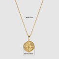 Stainless Steel Compass Compass Hip Hop Pendant Necklace