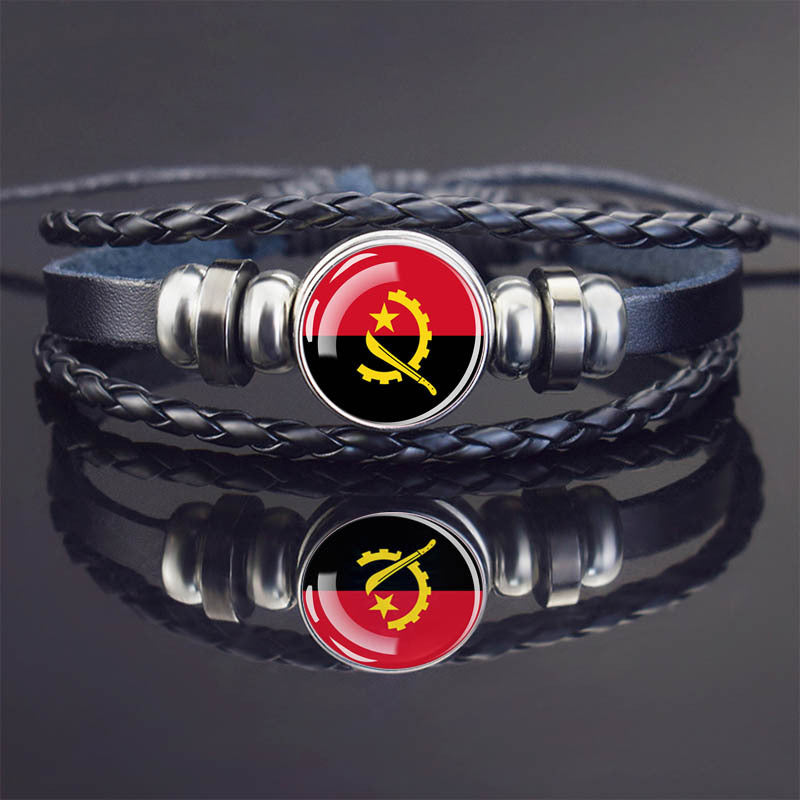 World Flag Bracelet Woven Twisted