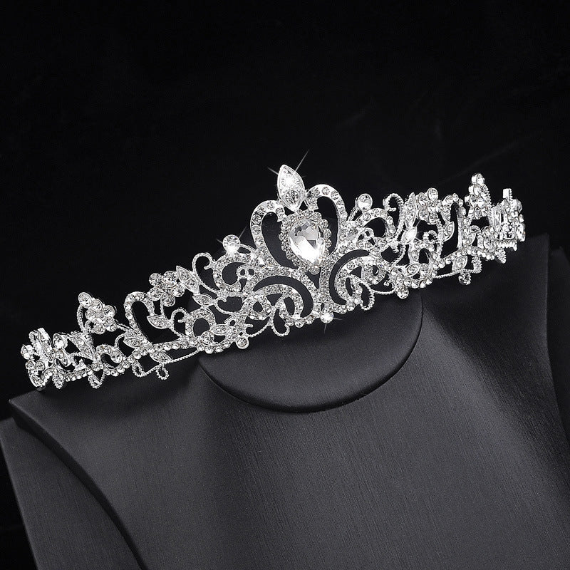 Braut Hochzeit Halskette Ohrringe Kopfschmuck Dreiteiliges Set