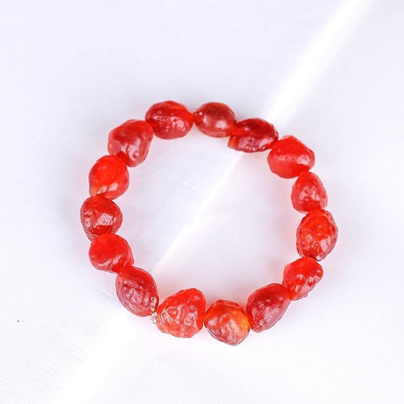 Colorful Agate Rough Stone Bracelet Colorful Raisin