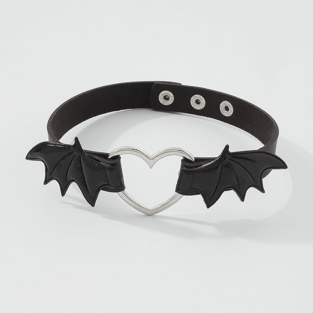 Gothic Punk Vampir Herz Flügel Halskette Choker