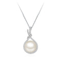 Elegante Halskette mit Anhänger aus natürlichen Muschelperlen und weißen Perlen