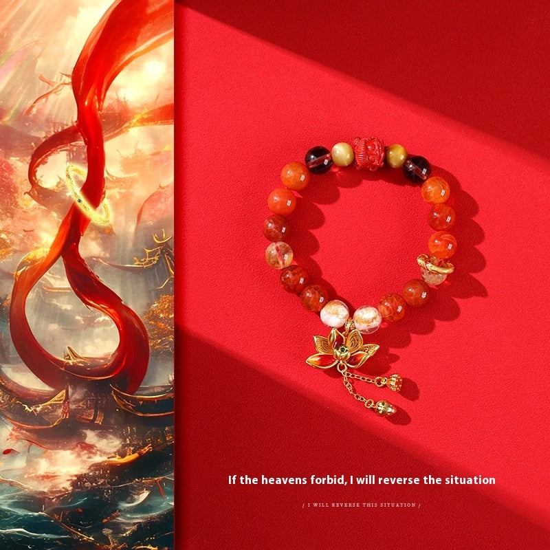 Ring Dragon Scale Flower Agate Bracelet