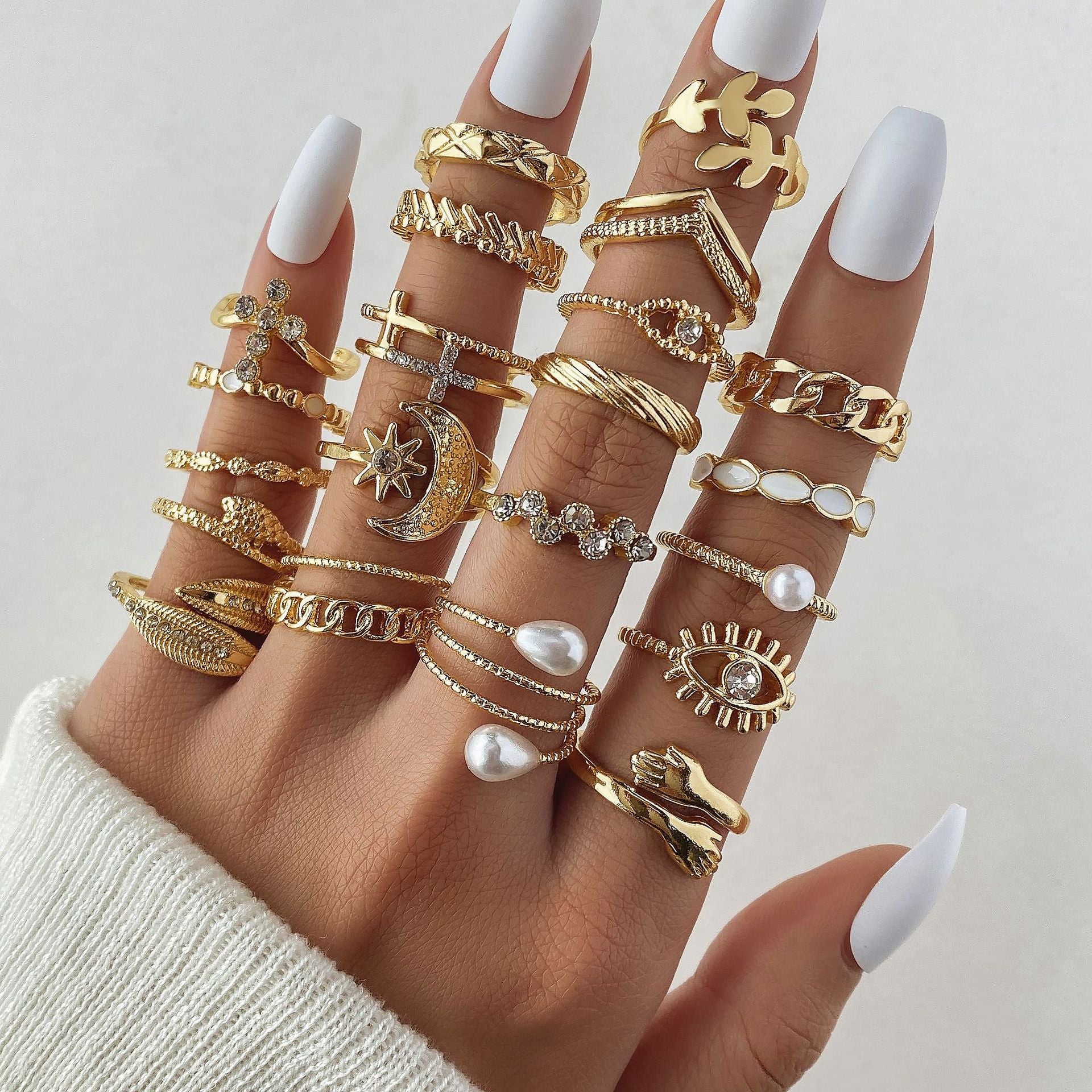 Ring Damen Nischen Senior Knöchelring 23-teiliges Set