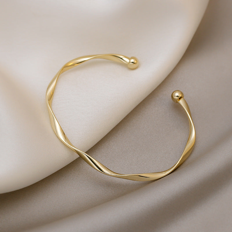 Pulsera de moda sencilla retorcida estilo INS Tide