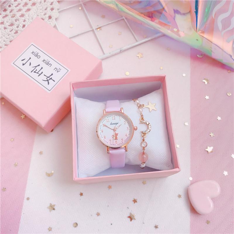 Reloj infantil de temperamento sencillo, estilo universitario, bosque salvaje