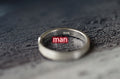 Anillo de Plata de Ley de Flecha Cepillada para Parejas