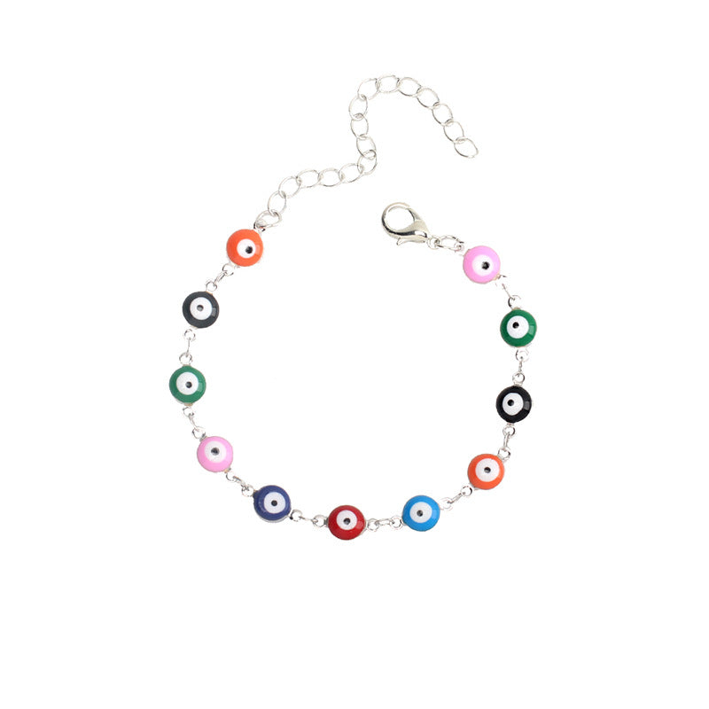 Böhmisches Buntes Vintage Dämonenaugen-Armband