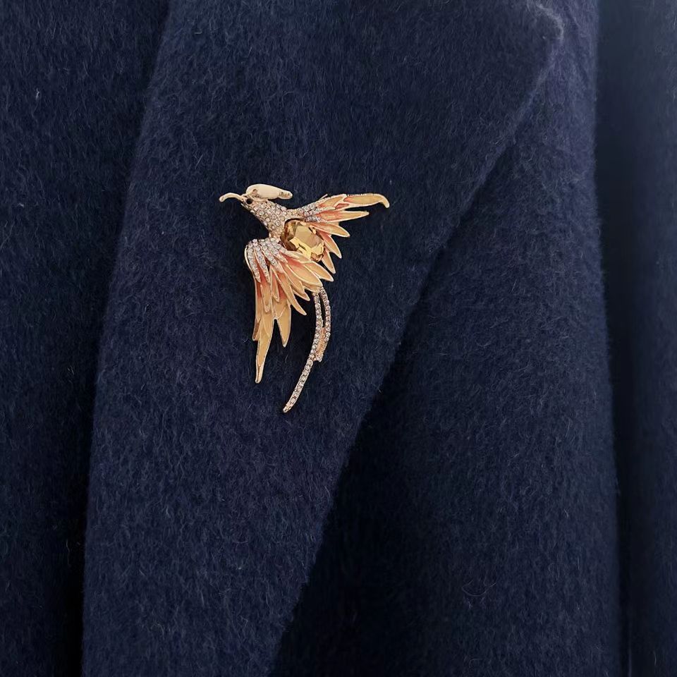 Farbanstrich Öl Hochwertige Elegante Phönix Brosche