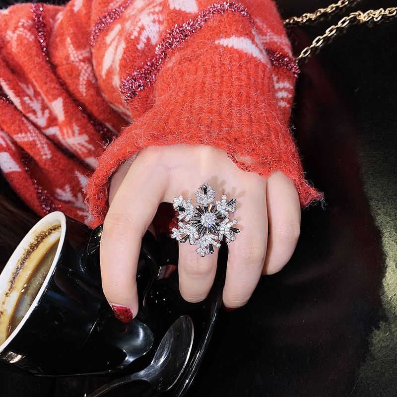 Anillo giratorio con temperamento de copo de nieve rotatorio