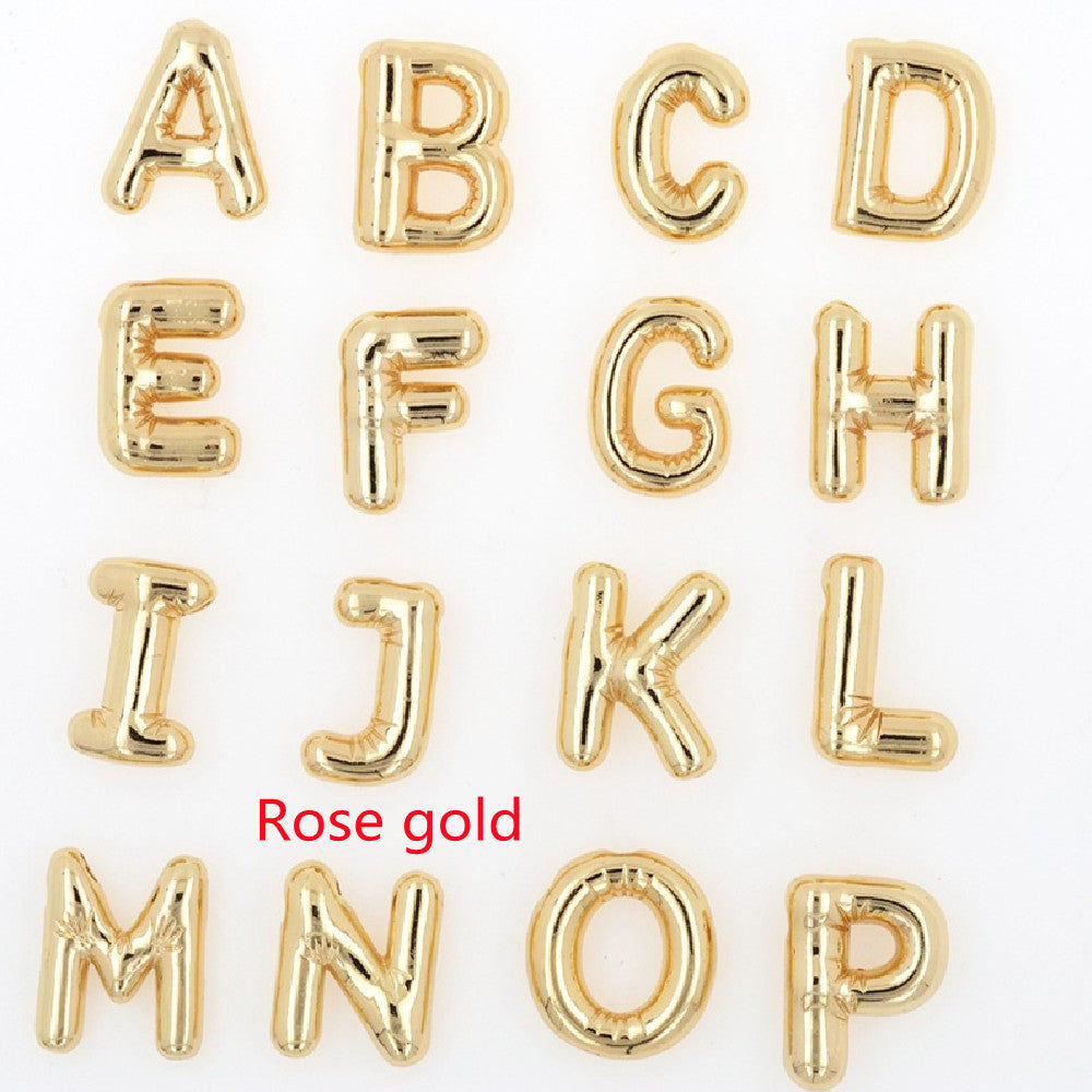 Glossy Letters Copper Pendant Necklace