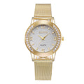 Reloj de cuarzo para mujer con caja de diamantes