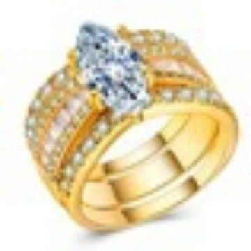 Goldener Ring Set Trendiger Und Modischer Ring