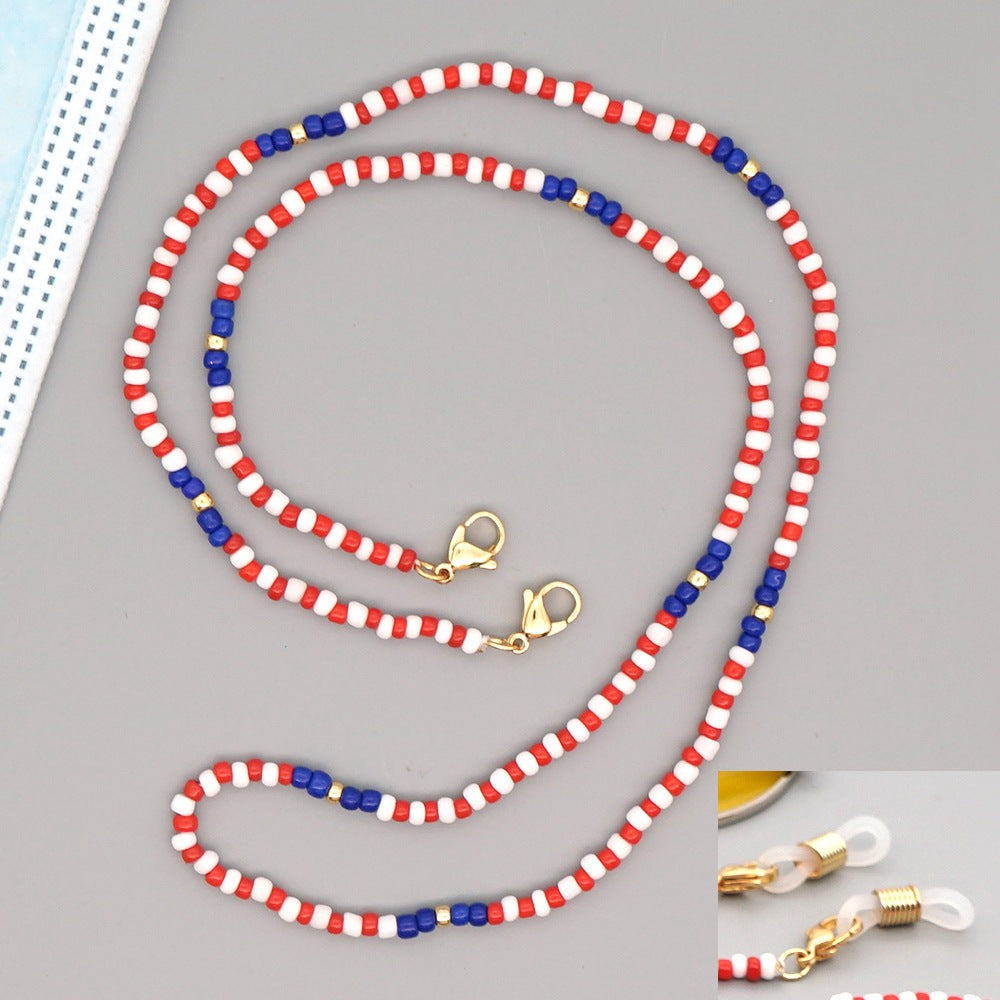 Brillen-Gesichtsmasken-Halskette, Schmuck, Perlen-Schultergurt, modische Sonnenbrillen-Schmuckkordel