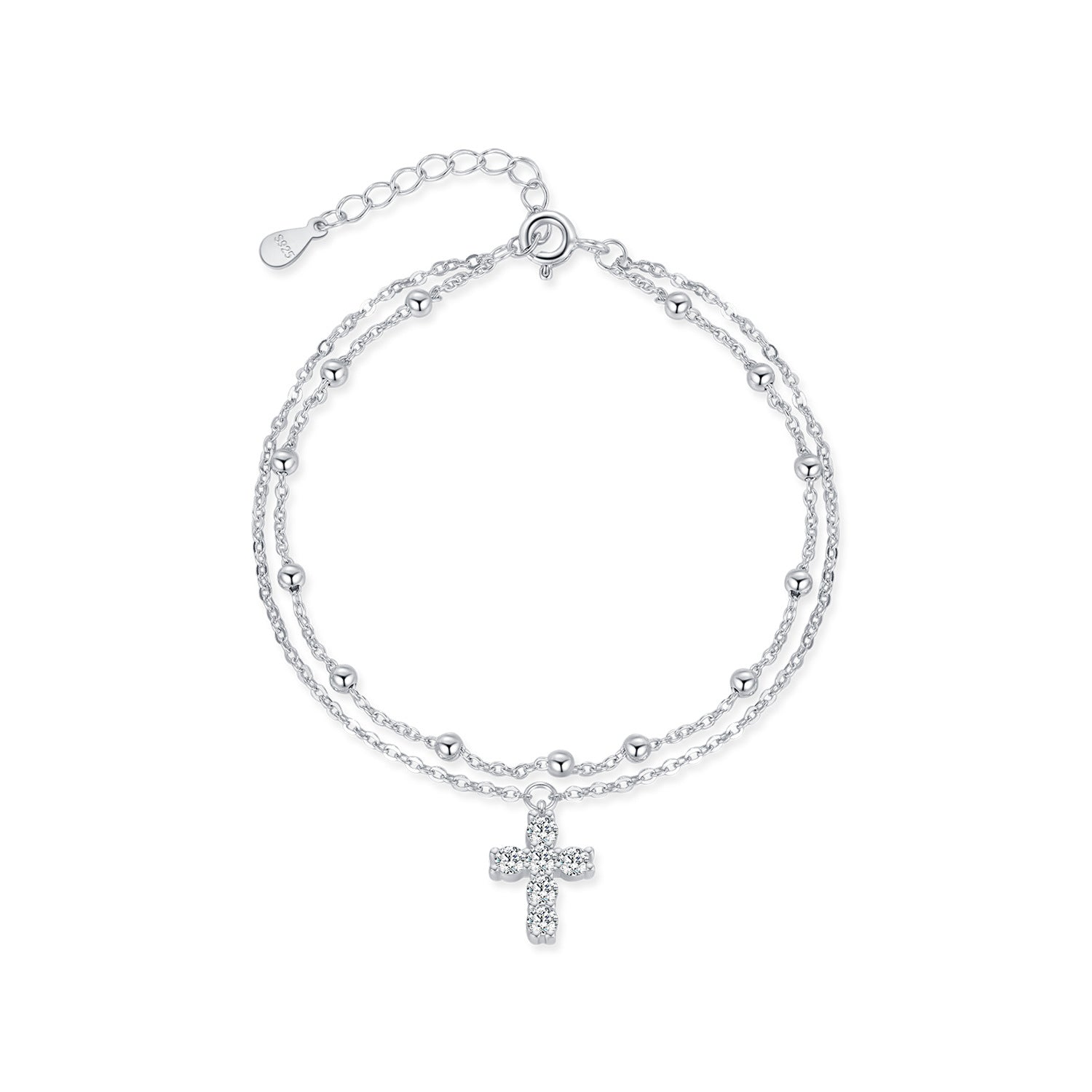 Women's Double-layer Cross Headless Bracelet