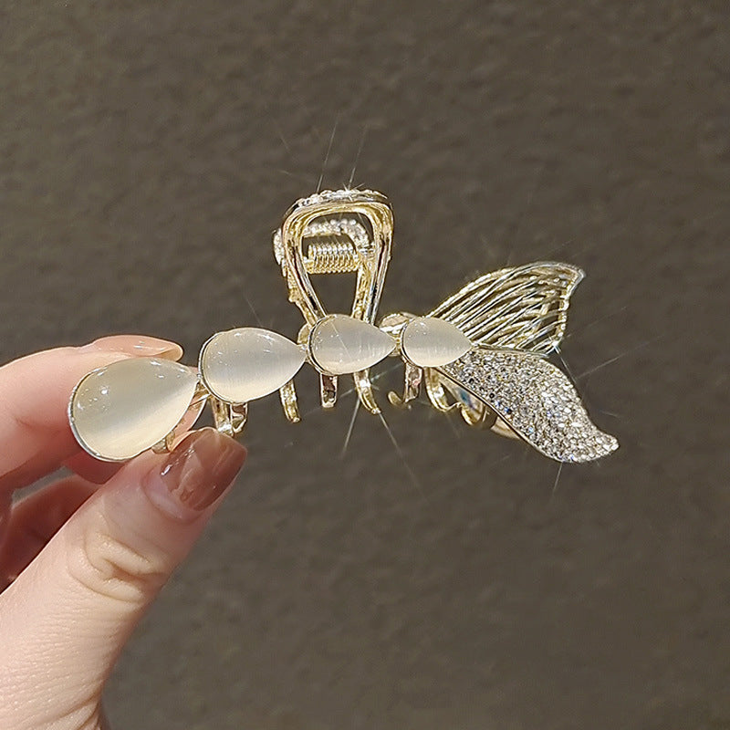 Fischschwanz-Opal Temperament Perle Haarspange Mittelgroße Clip Kopfbedeckung