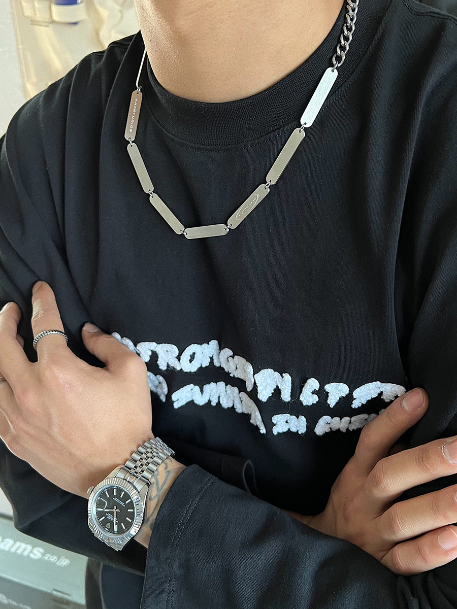 Halskette mit Metallspleißen für Herren