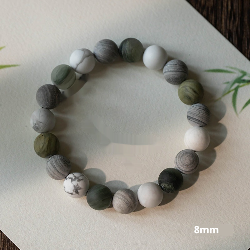 Fashion Gray Stone Zen Bracelet For Women