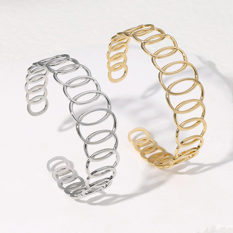 Stainless Steel Bracelet Geometric Simple Cold Style