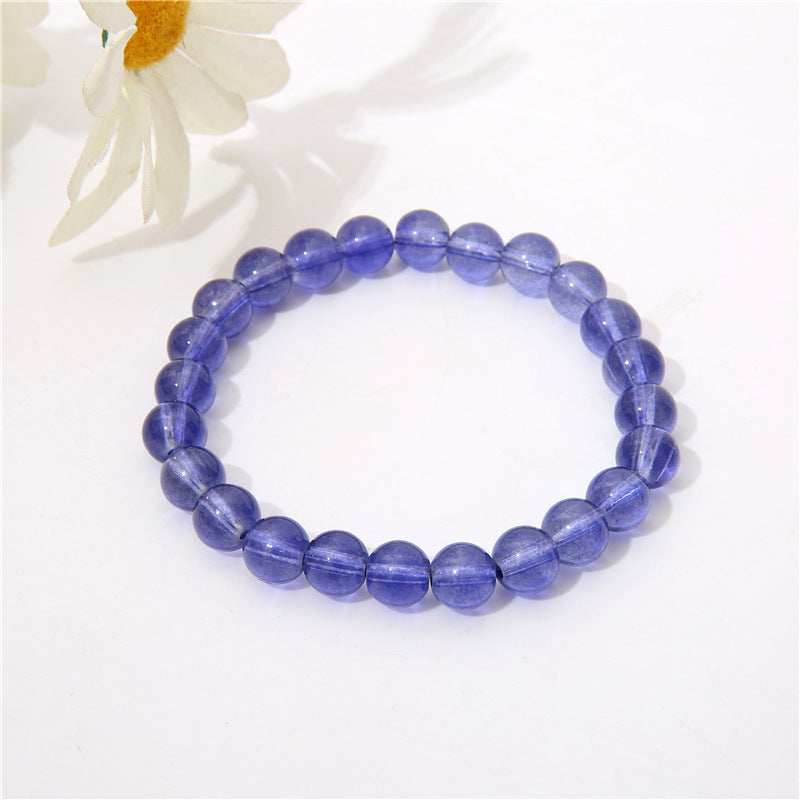 Solid Color Transparent Glass Bracelet