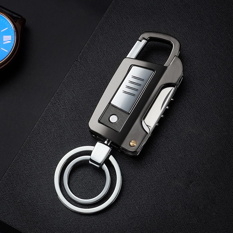 Multifunctional Keychain Cigarette USB Rechargeable Lighter