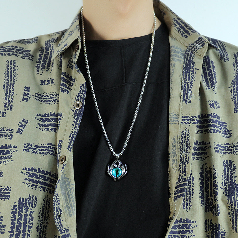 Mode Teufelsaugen Edelstahl Halskette Schmuck für Herren und Damen