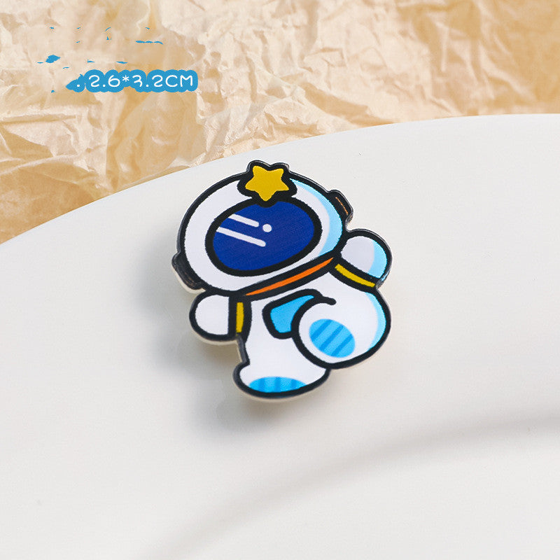 Broche acrílico de dibujos animados, accesorios decorativos bonitos