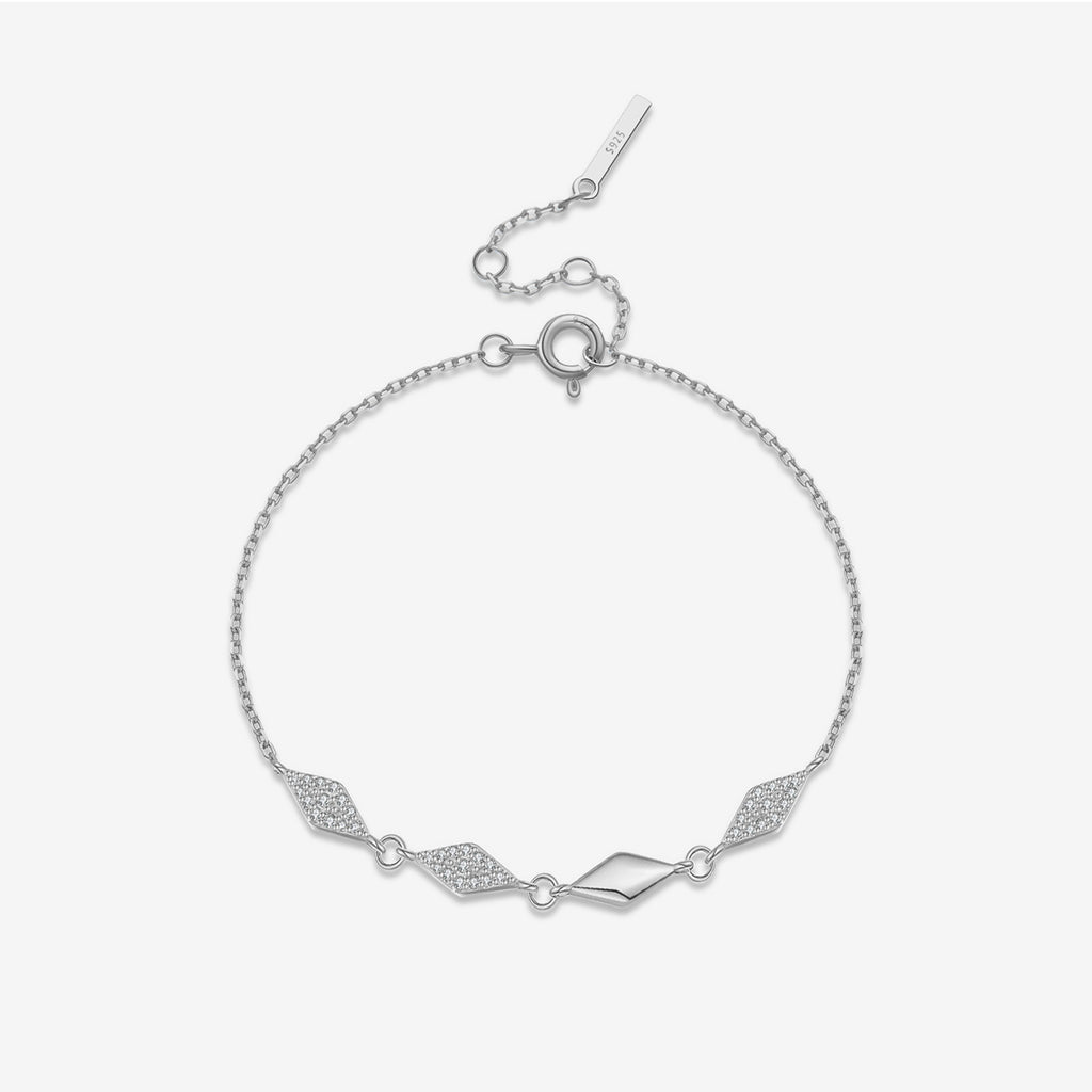 Rhombus S925 Silber Simple Sweet Cool Armband