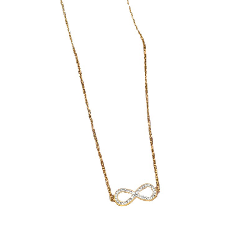 Schleifenaugen Minimalistische Ofen-Echtgoldkette für Damen