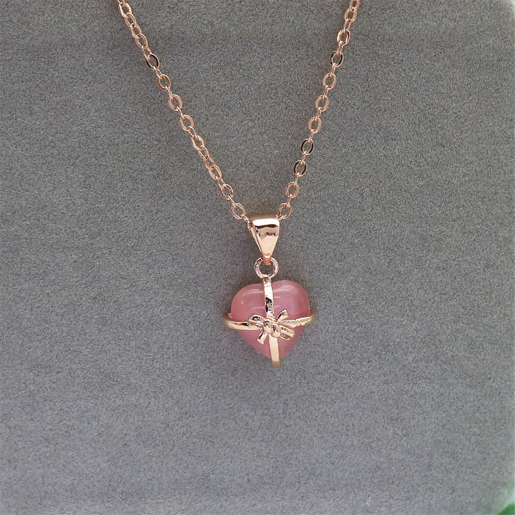 Anhänger aus Natur-Edelstein, Rosen-Anhänger