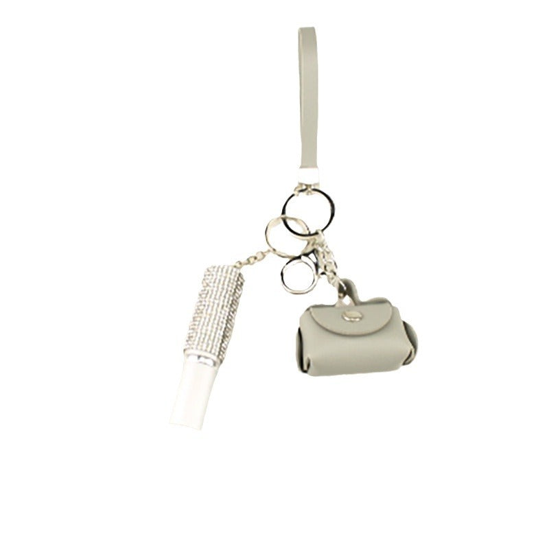 Llavero Pulverizador de Perfume Vacío de 5 ml con Monedero de Diamantes