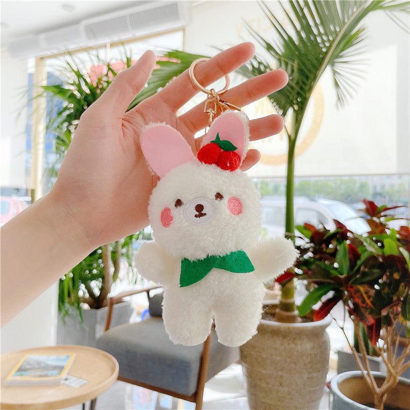 Llavero - Muñeco de peluche de mosquetón, aspecto lindo y encantador, pollito, gato, perro, oso, nube, gamberro