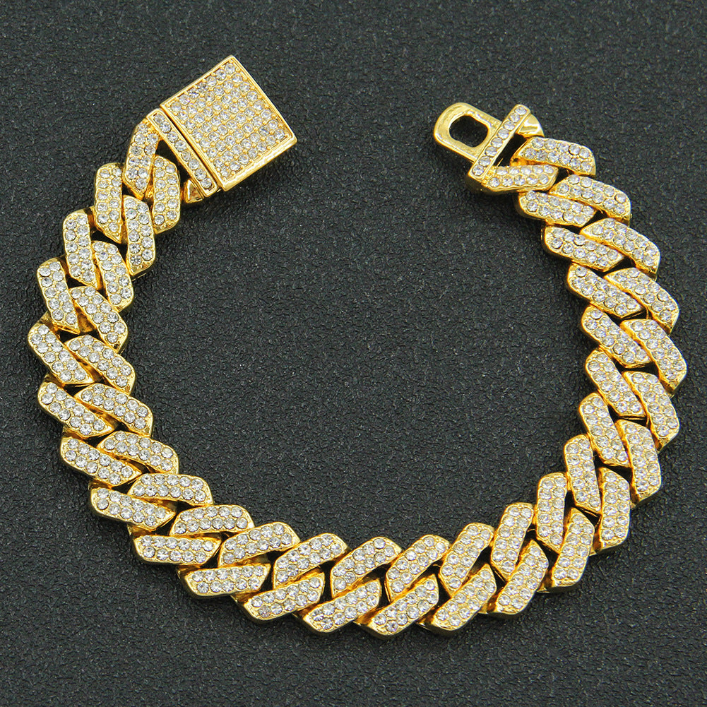 Herren Hip Hop Herrliche Diamant Diamant Cuban Gliederkette Halskette