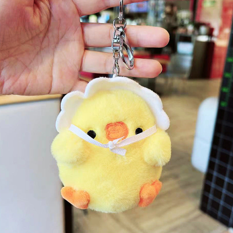 Lindo pollito de peluche, muñeco para bolso