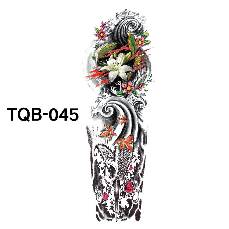 Pegatina de tatuaje impermeable de brazo completo