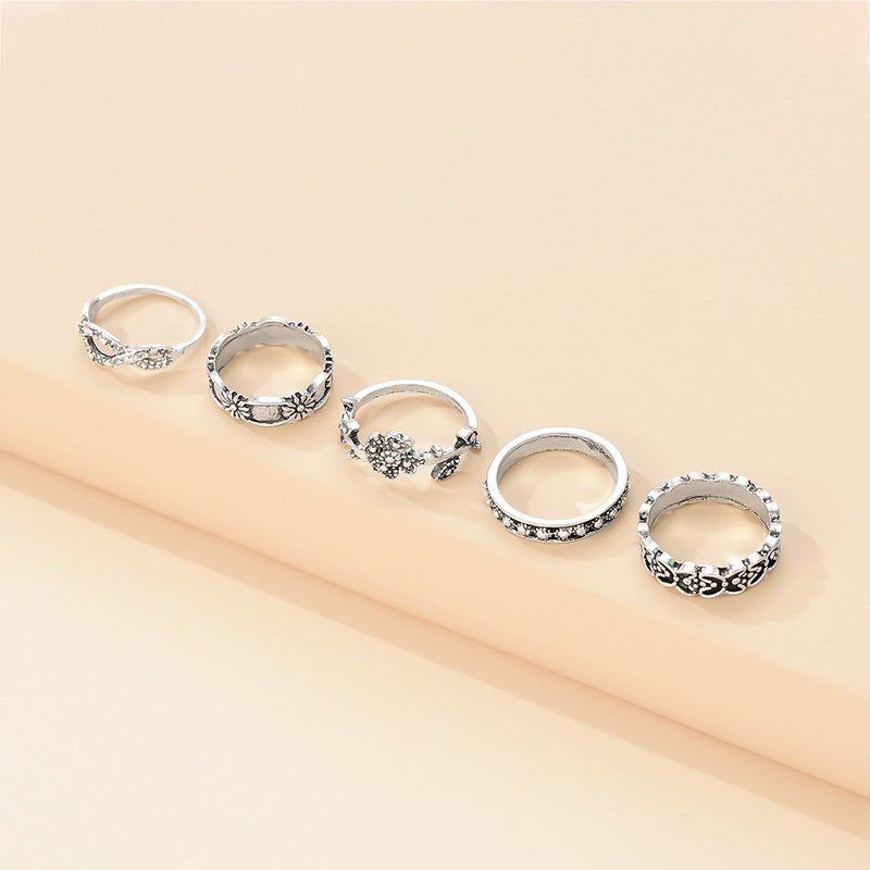 Ringe Europäische Und Amerikanische Mode Außenhandel Retro Blumen