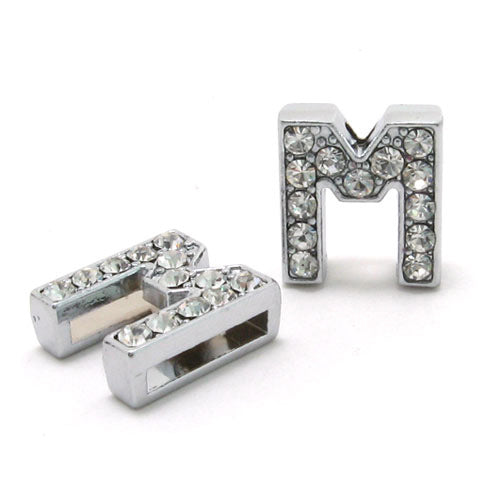 DIY Letter Bracelet 10mm Rhinestone Letter Beads