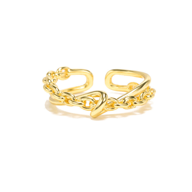 Perlen-Temperament-Damen-Kreuz-Indexfingerring