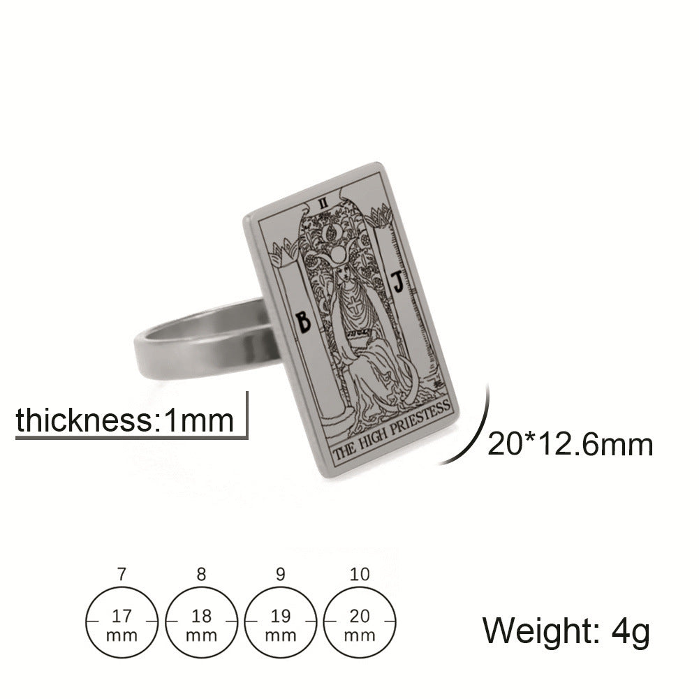Anillo de acero para celebridades de internet, promoción de joyas en Xiao Hong Shu
