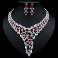Komplettes Diamant-Set, ausgefallene Mode-Halskette und Ohrringe