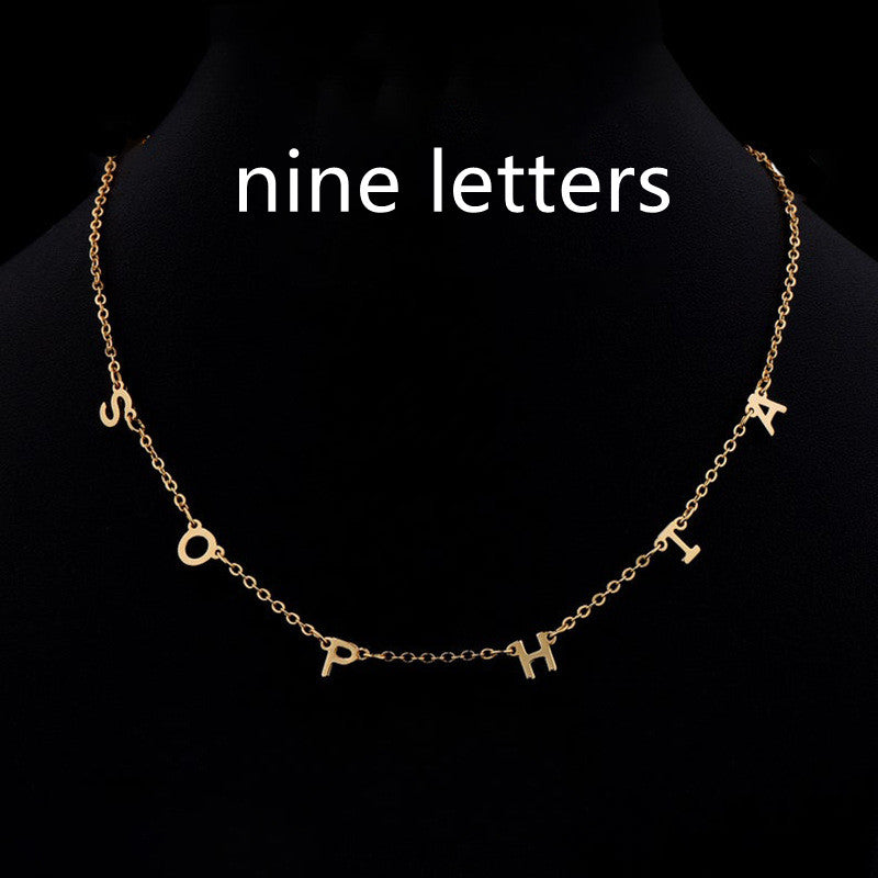 Custom Cute Multi Letter Name Necklace