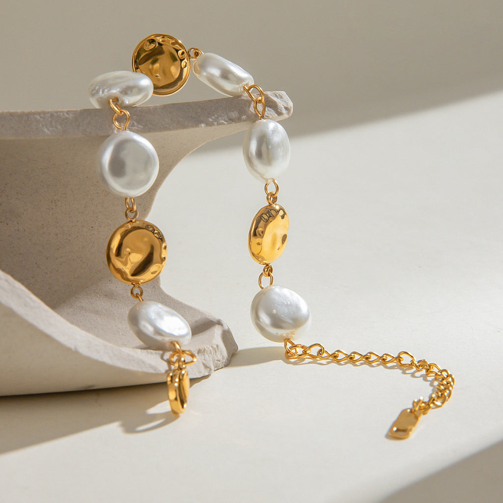 Edelstahl Perle Retro Personalisiertes Armband