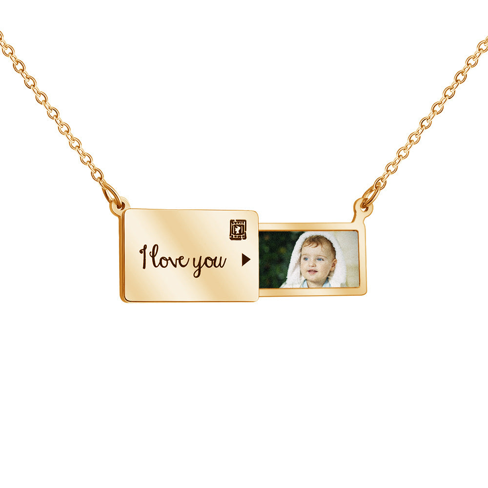 Mode Weihnachtsgeschenk Edelstahl Buchstaben Schlüsselbeinkette
