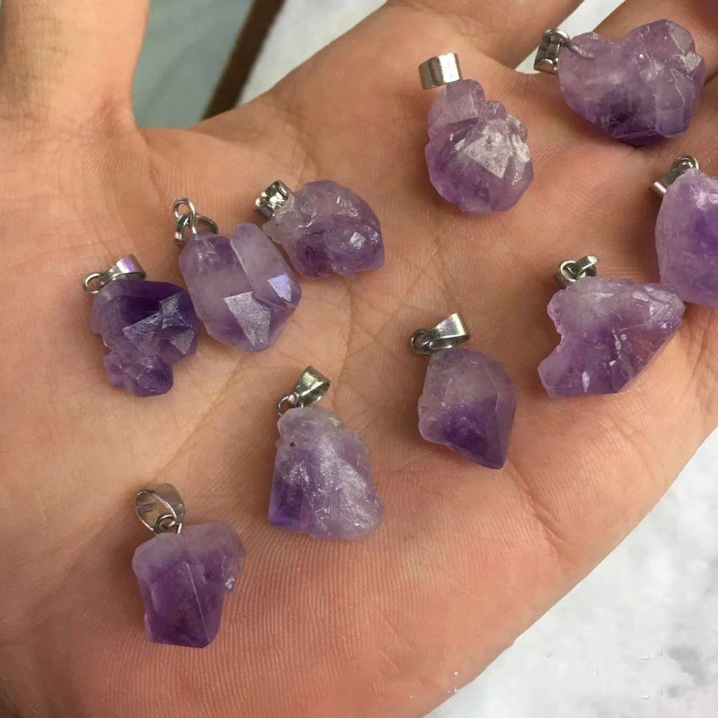 Natürlicher Lavendel-Amethyst-Felsen, unregelmäßige Anhänger