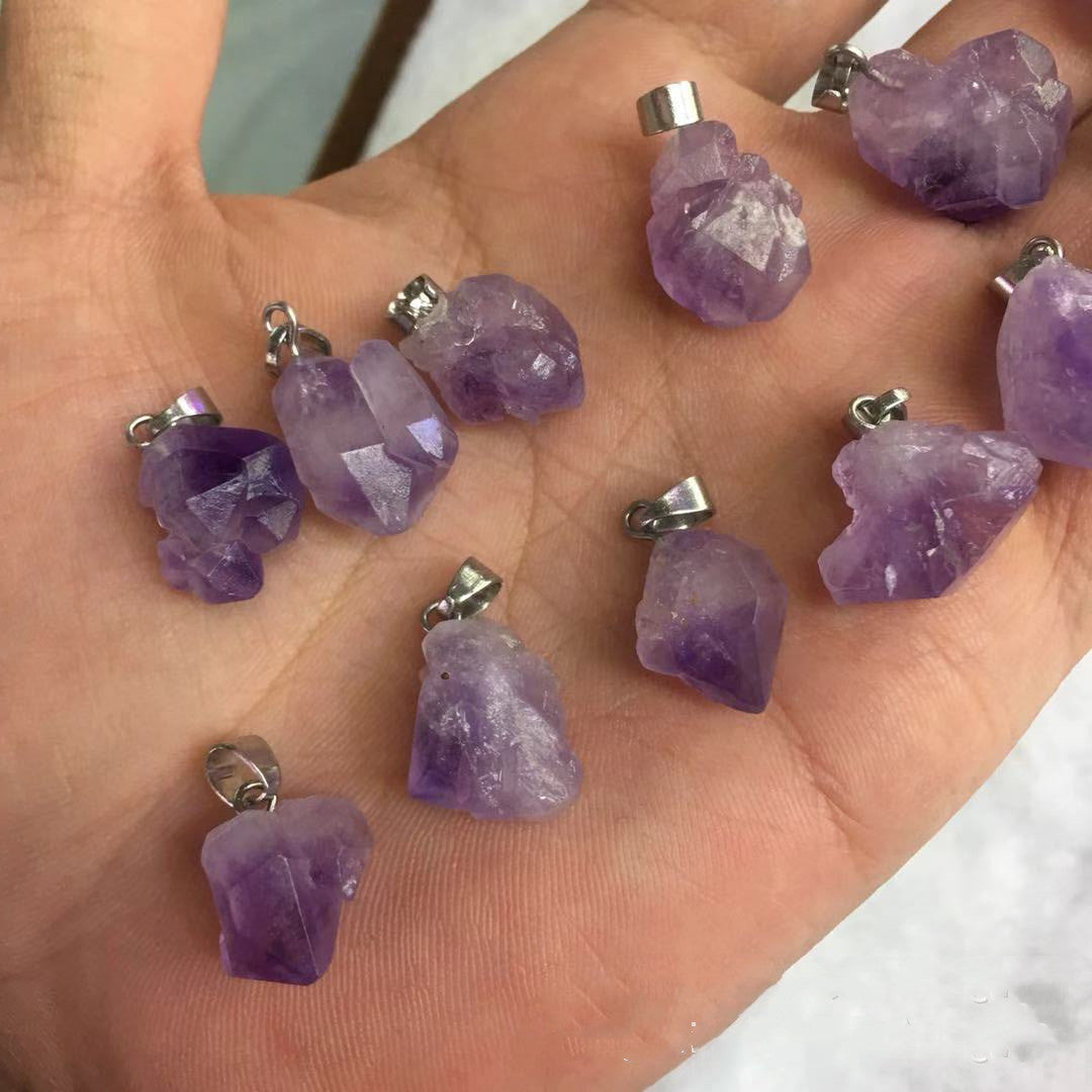Natürlicher Lavendel-Amethyst-Felsen, unregelmäßige Anhänger