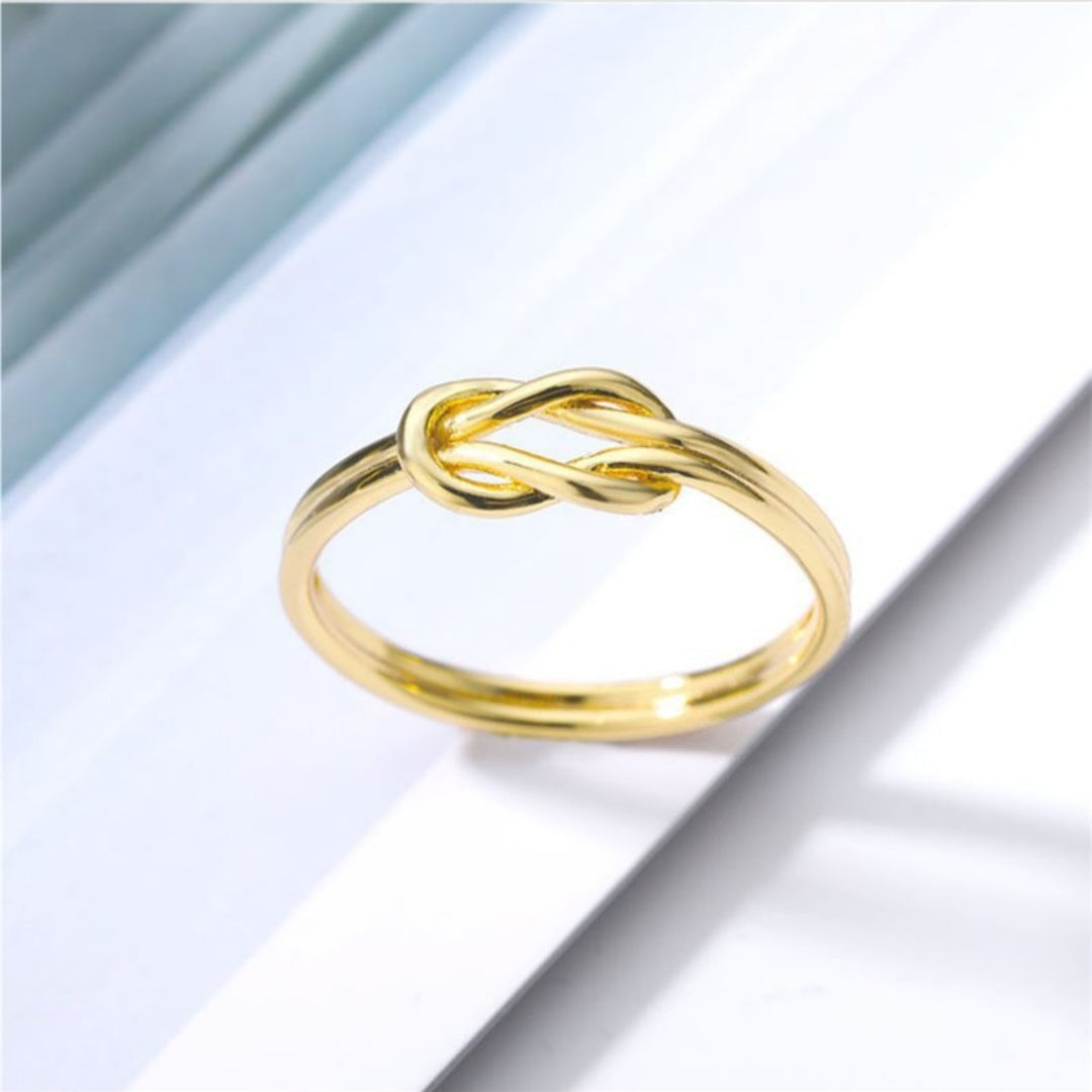 Anillos cruzados de circonita para mujer de acero inoxidable